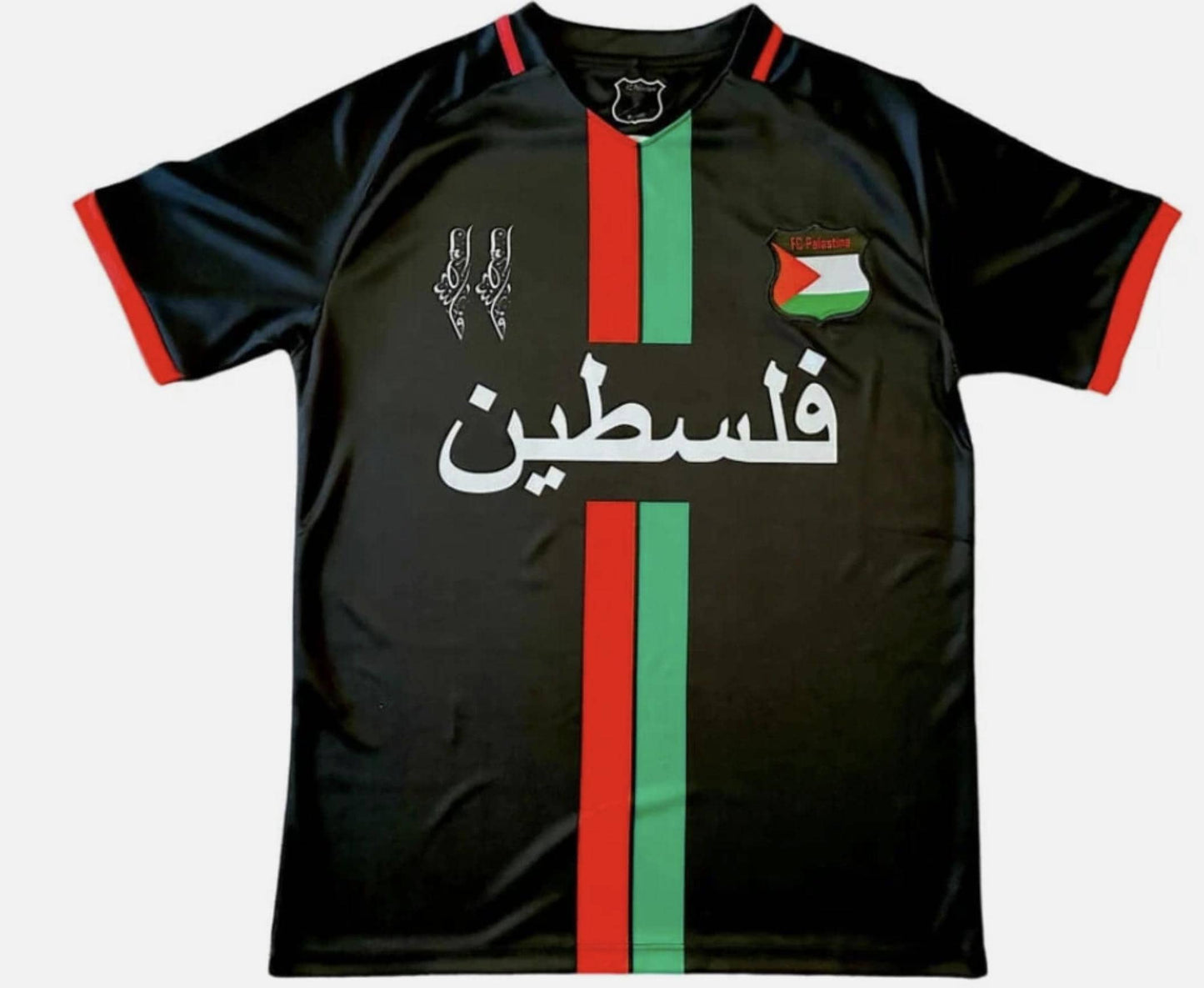 Palestine Football Soccer Jersey Shirt Black Pink t-shirt free uk / us / eu - fit
