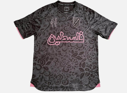 Palestine Football Soccer Jersey Shirt Black Pink t-shirt free uk / us / eu - fit