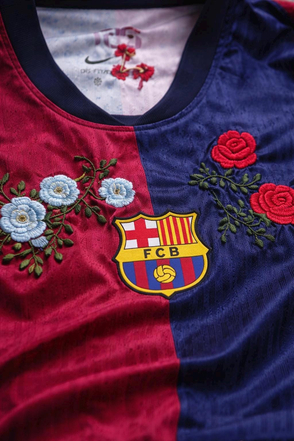 FC Barcelona Travis Scott  Football Jersey – Hand Stitched Custom Rose Thorn Embroidery