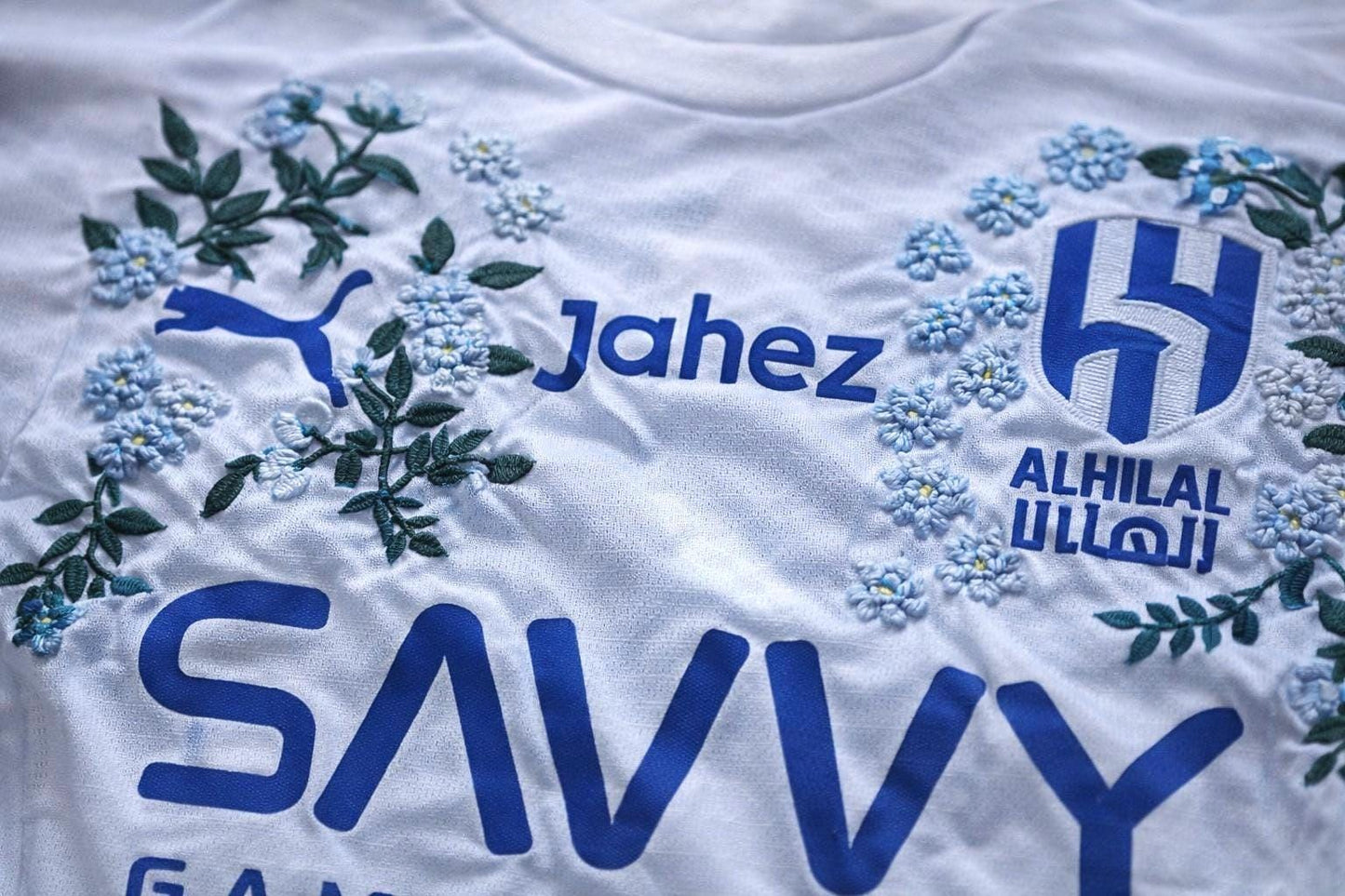 Al Hilal Saudi Football Jersey – Hand Stitched Custom Cherry Blossom  Embroidery