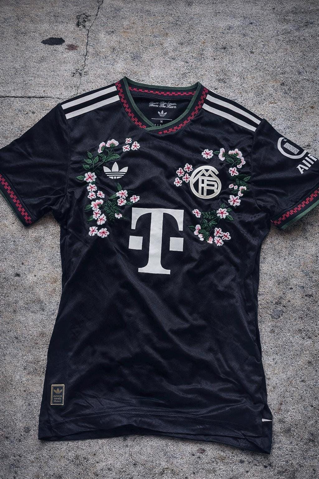 FC Bayern Munich Football Jersey Custom Floral Embroidery