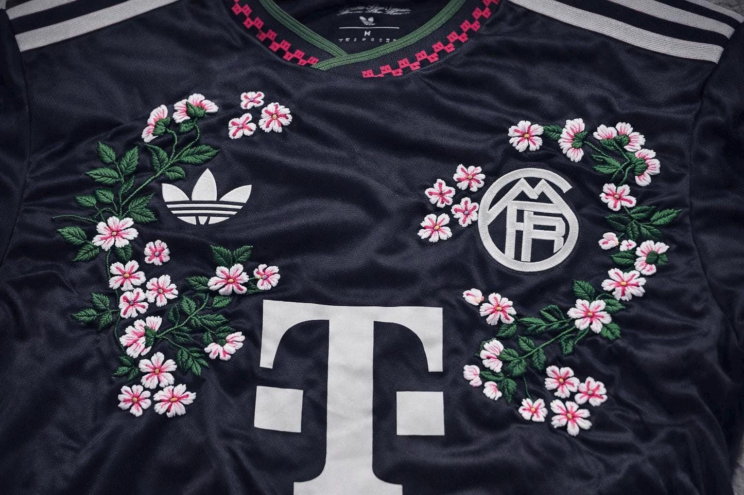 FC Bayern Munich Football Jersey Custom Floral Embroidery