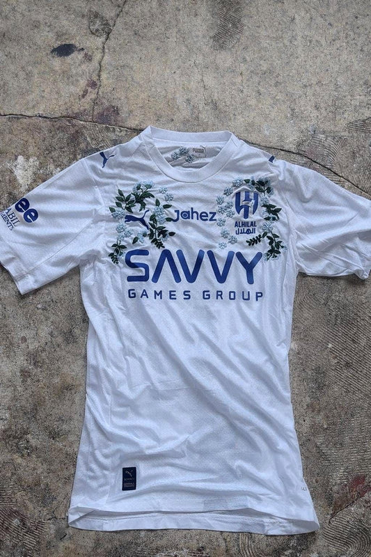Al Hilal Saudi Football Jersey – Hand Stitched Custom Cherry Blossom  Embroidery