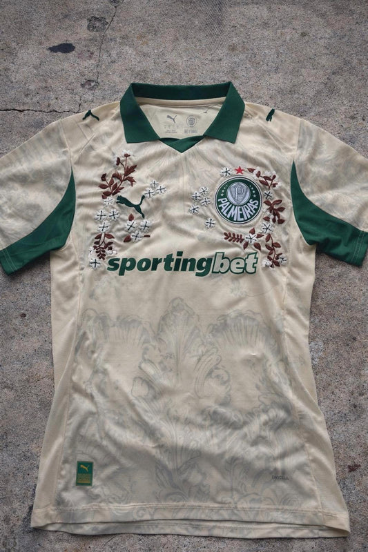 Palmeiras (SE Palmeiras) Puma away kit - Hand Sitched Custom Floral Embroidery