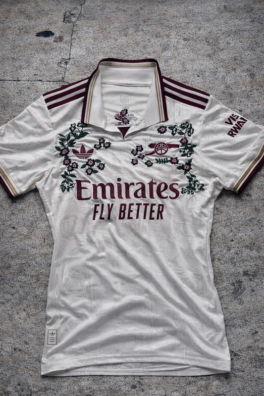 Arsenal Home Football Jersey – Hand Stitched Custom Cherry Blossom  Embroidery